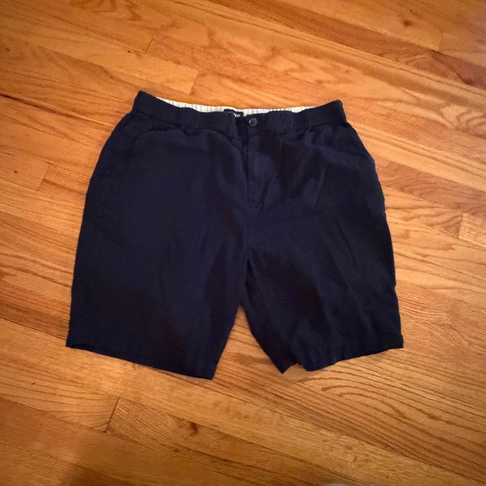Scotch & Soda Fave Chino Shorts Size 34 Navy Blue Elastic Waist Casual Summer